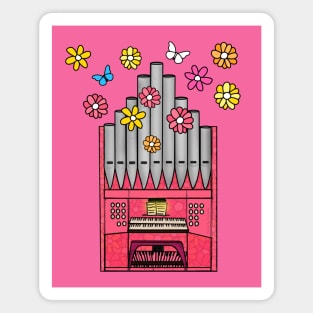 Mother's Day Church Organ Female Organist Magnet